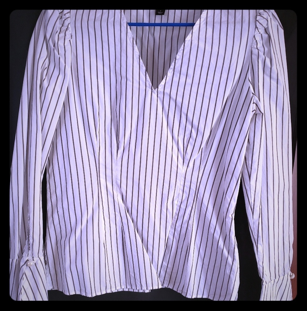 Ann Taylor Peplum Sleeve Blouse